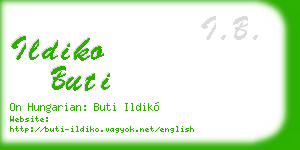 ildiko buti business card