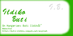 ildiko buti business card